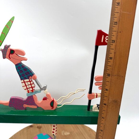 JR Reed Whimsical Wood Folk Golf theme Art Sculpture Handmade Unique Father’s D - Picture 8 of 9